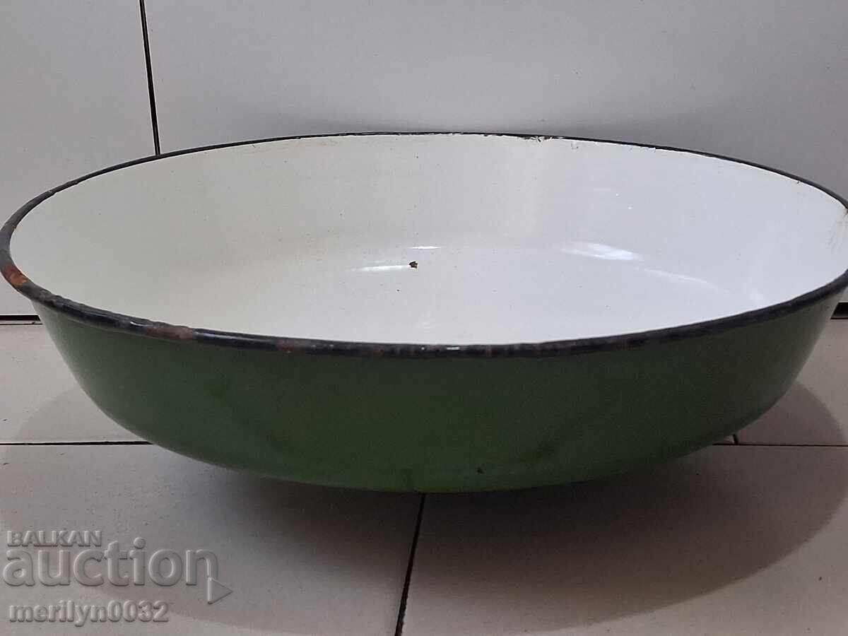 Двустранно емайлиран рефлектор лампа емайл 60-70-те години - 7