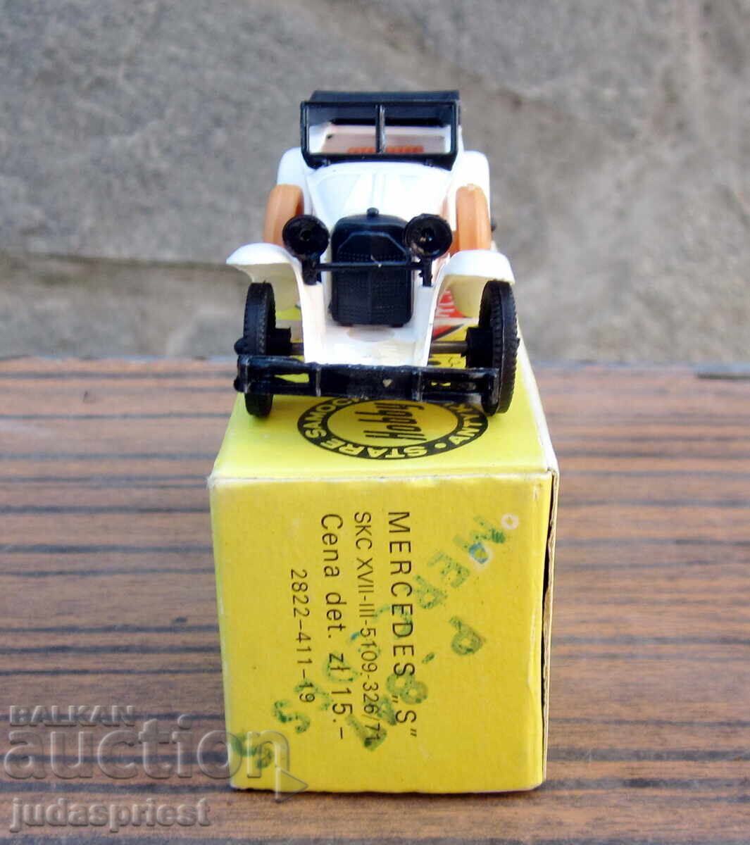 Jucărie cărucior Mercedes Mercedes cu cutie din perioada socialistă - 6 Jucărie cărucior Mercedes Mercedes cu cutie din perioada socialistă - 6