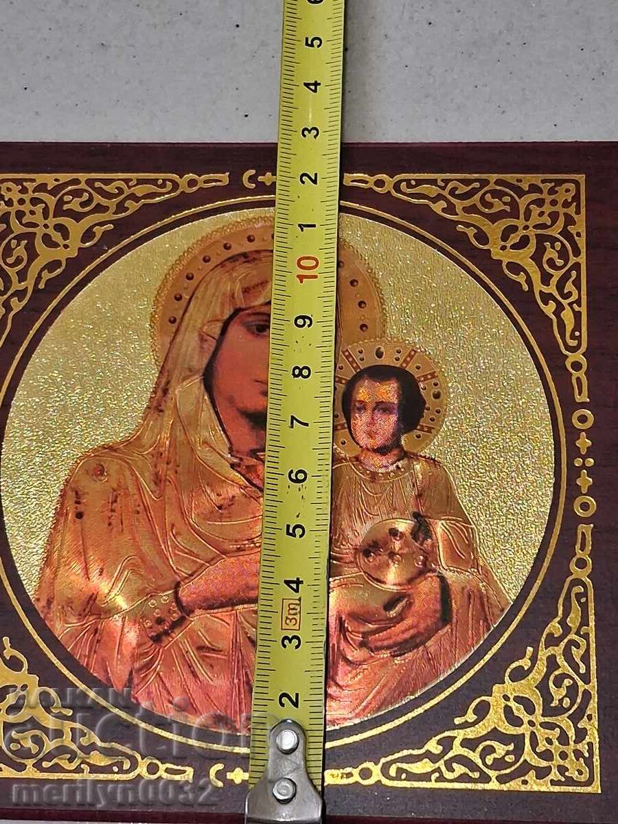Icoană dublă suvenir amintire din Ierusalim pelerinaj Sfântul Mormânt - 6