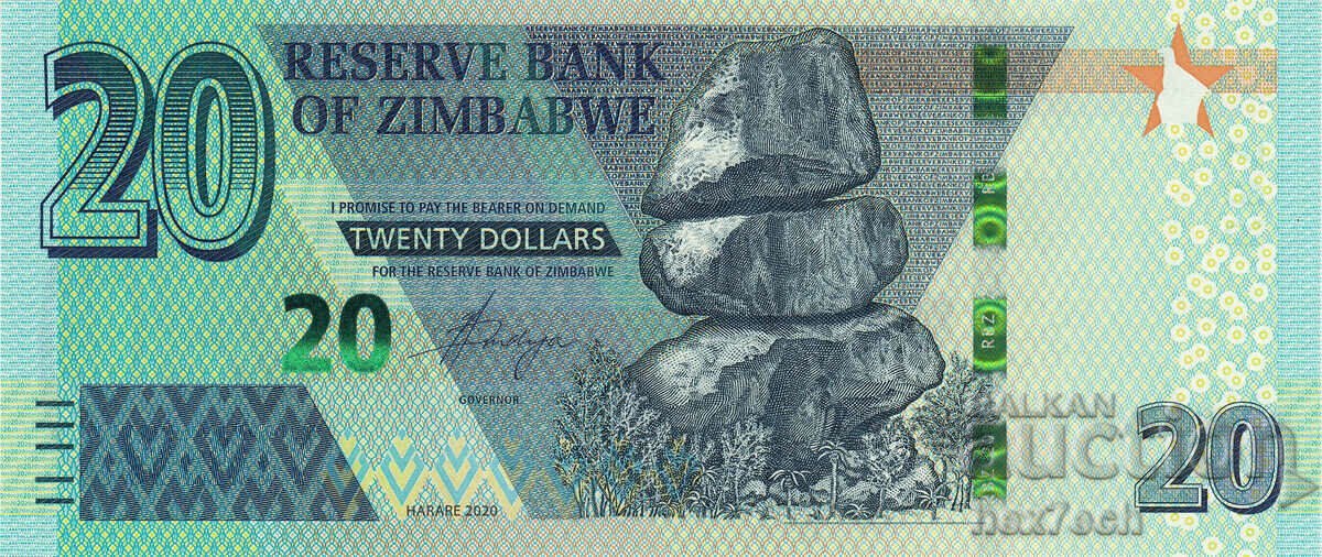 ❤️ ⭐ Ζιμπάμπουε 2020 20 $ UNC νέο ⭐ ❤️ με τιμή 4.49 BGN | € 2.30 ❤️ ⭐ Ζιμπάμπουε 2020 20 $ UNC νέο ⭐ ❤️ με τιμή 4.49 BGN | € 2.30