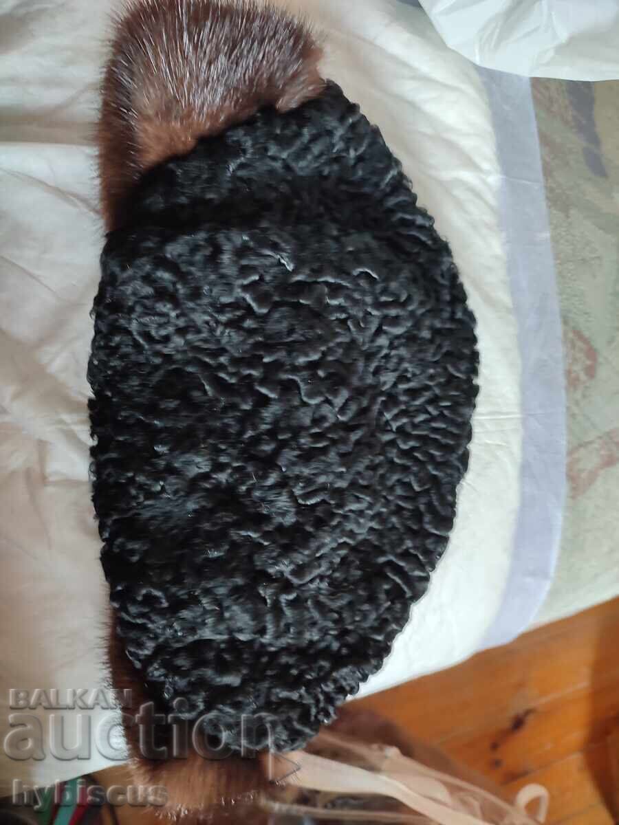 Old retro hat German astrakhan with leather with price € 7.67 | 15.00 BGN Old retro hat German astrakhan with leather with price € 7.67 | 15.00 BGN