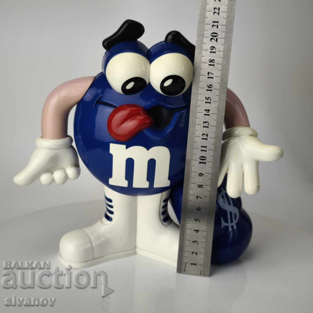 M&M's Blue Advertising Piggy Bank Germany 2001 #6058 - 6