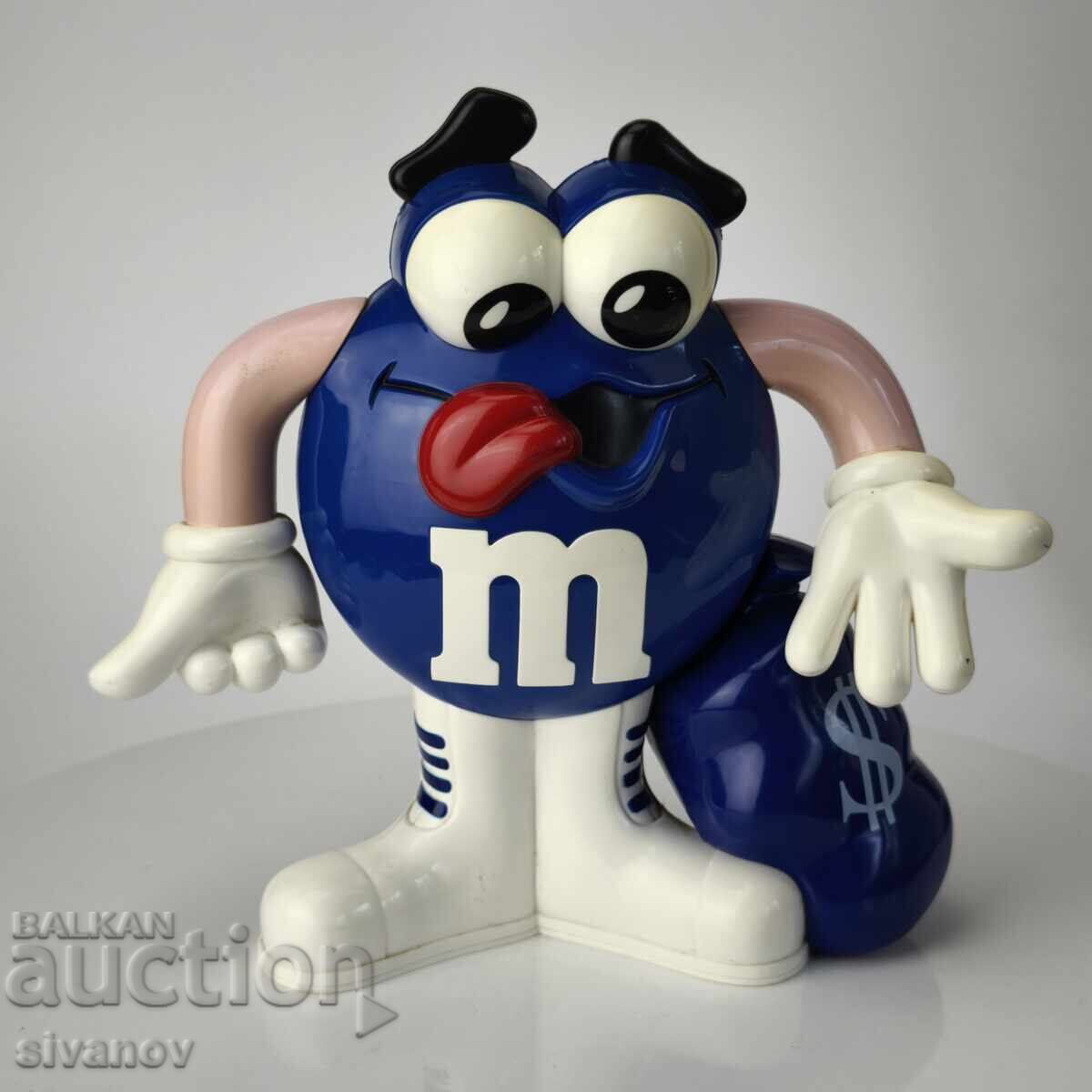 M&M's Blue Advertising Piggy Bank Germany 2001 #6058