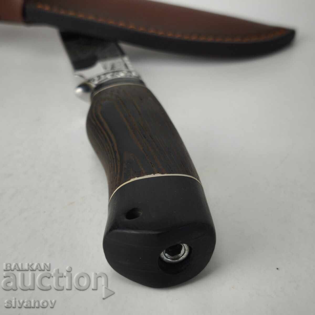 Auction Russian hunting knife Eagle steel 65x13 with leather sheath #6059 Auction Russian hunting knife Eagle steel 65x13 with leather sheath #6059