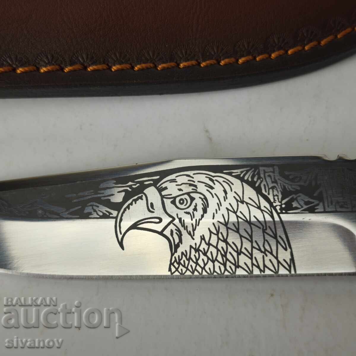 Russian hunting knife Eagle steel 65x13 with leather sheath #6059 - 5 Russian hunting knife Eagle steel 65x13 with leather sheath #6059 - 5