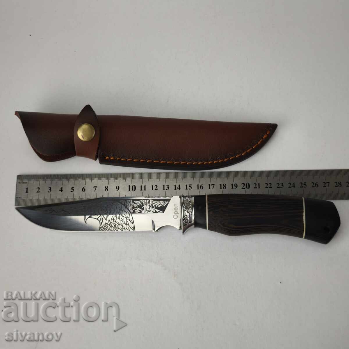 Russian hunting knife Eagle steel 65x13 with leather sheath #6059 - 7 Russian hunting knife Eagle steel 65x13 with leather sheath #6059 - 7