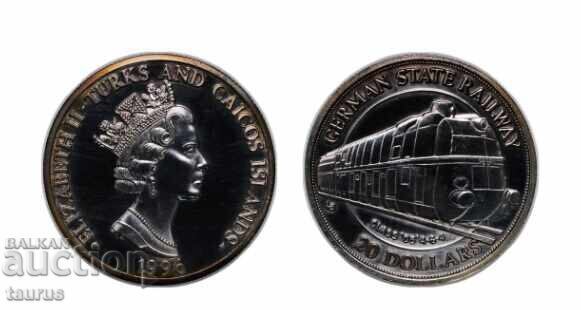 20 $, Τερκς & Κάικος. 1 ουγγιά καθαρό ασήμι! 20 $, Τερκς & Κάικος. 1 ουγγιά καθαρό ασήμι!