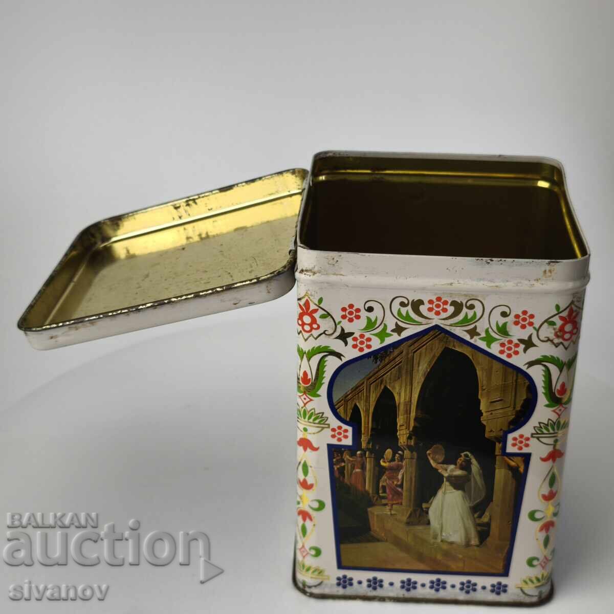 Παλιό μεταλλικό κουτί τσαγιού Μπουκέτο Αζερμπαϊτζάν ΕΣΣΔ #6060 - 5