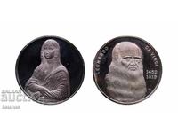 Medalie - Leonardo da Vinci & Mona Lisa. 1 uncie argint pur!