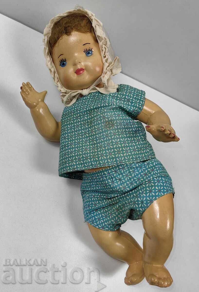 100-YEAR OLD LARGE PERFECT DOLL CHILD'S TOY PAPIER-MÂCHÉ - 6