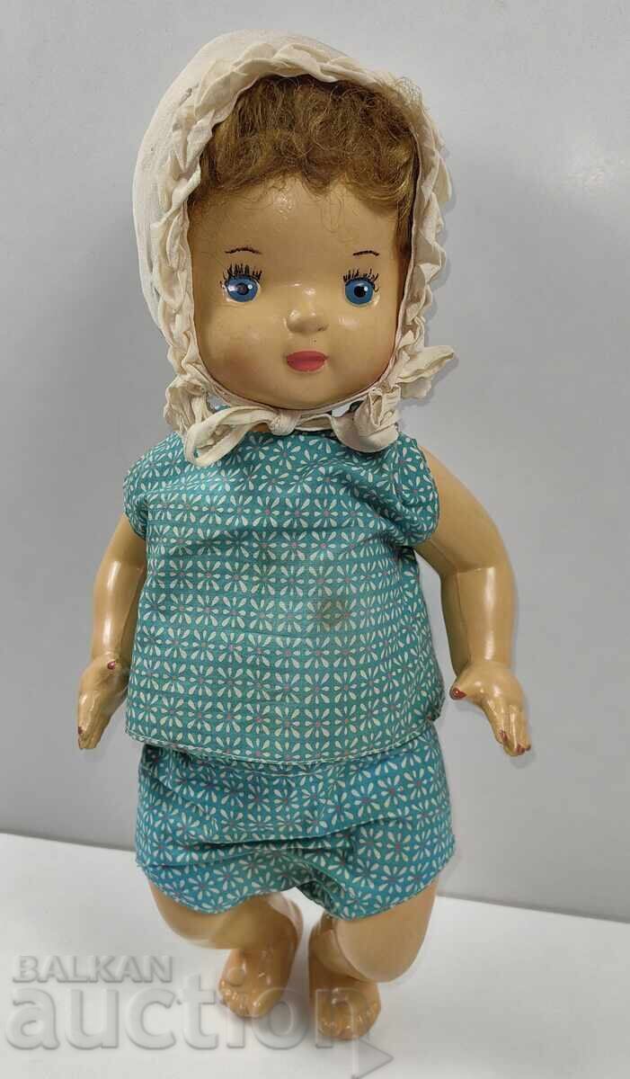 100-YEAR OLD LARGE PERFECT DOLL CHILD'S TOY PAPIER-MÂCHÉ