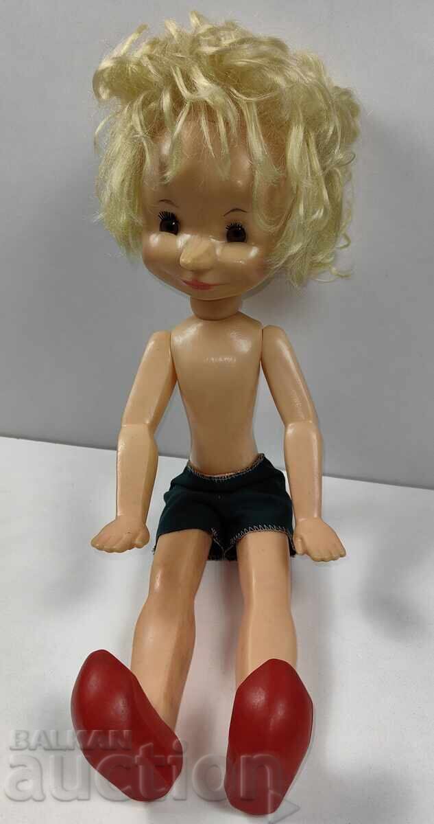 Licitație MARE PĂPUȘĂ JUCĂRIE PERFECTĂ SOȚ BURATINO PINOCCHIO