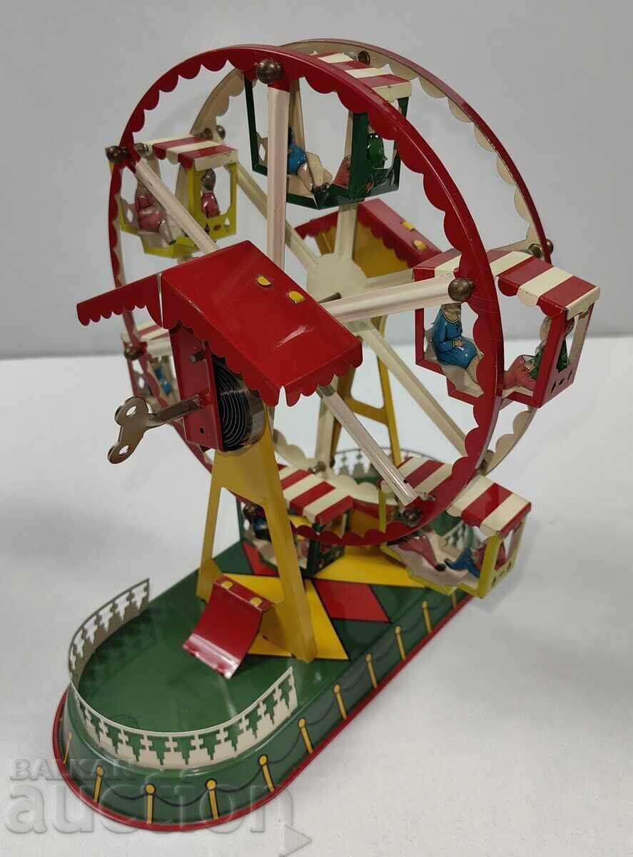 VIENNESE WHEEL WITH KEY TOY CHILDREN'S TIN METAL