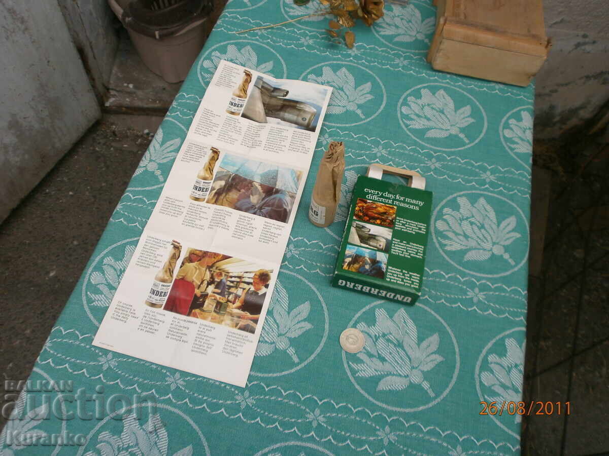 Auction Old, very rare UNDERBERG cognac, excellent Auction Old, very rare UNDERBERG cognac, excellent