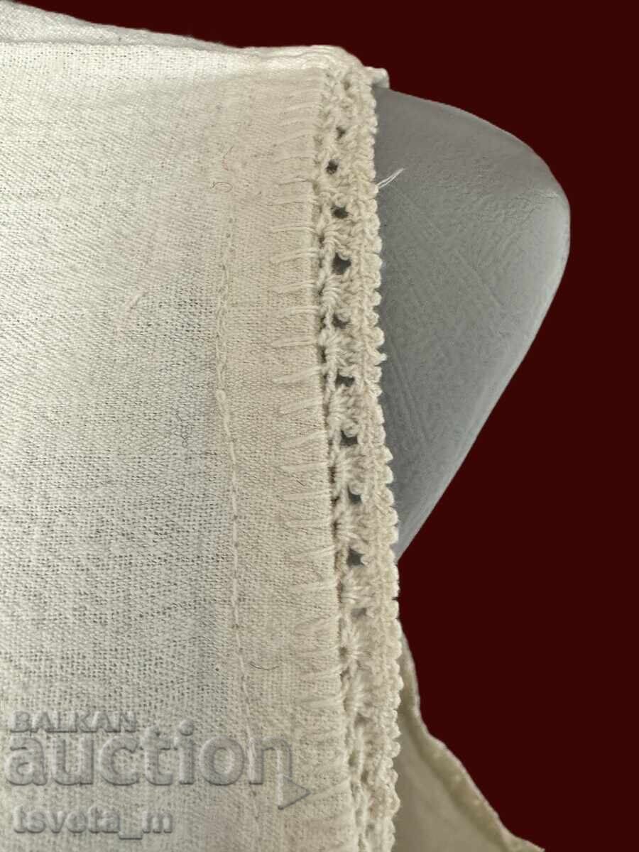 Cămașă lungă de damă din in, fără mâneci, costum popular - 6