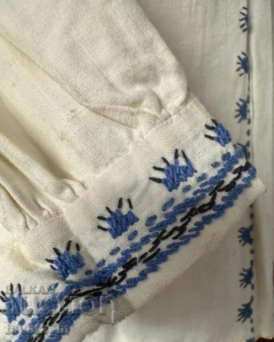 Cămașă scurtă de damă din bumbac cu broderie manuală costum popular - 6