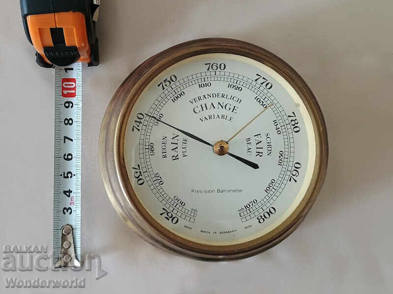 Auction Precise German Wall Ship Barometer - Schatz Auction Precise German Wall Ship Barometer - Schatz