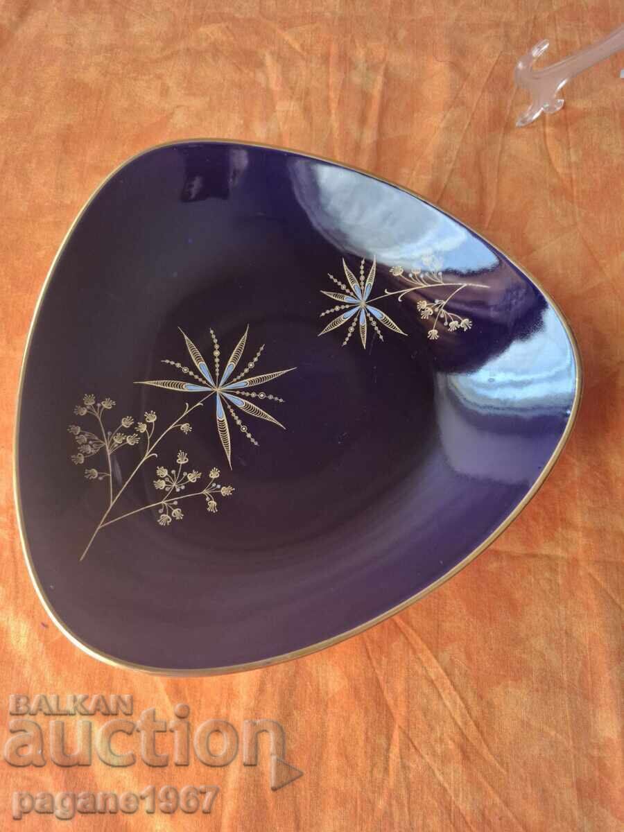 Hand-painted Vintage Decorative Cobalt Bowl with price 50.00 BGN | € 25.56