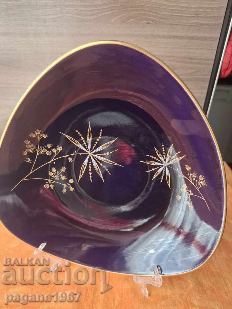 Hand-painted Vintage Decorative Cobalt Bowl - 5