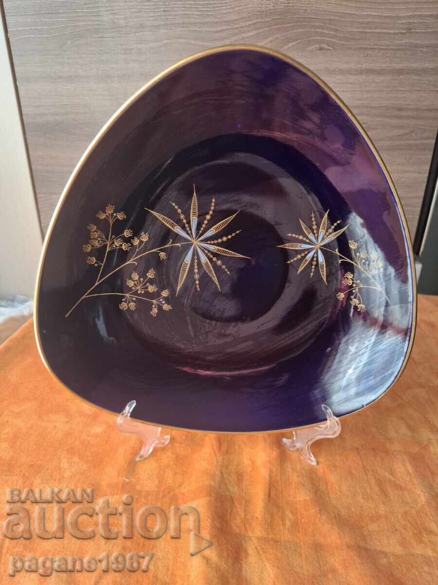 Hand-painted Vintage Decorative Cobalt Bowl - 6