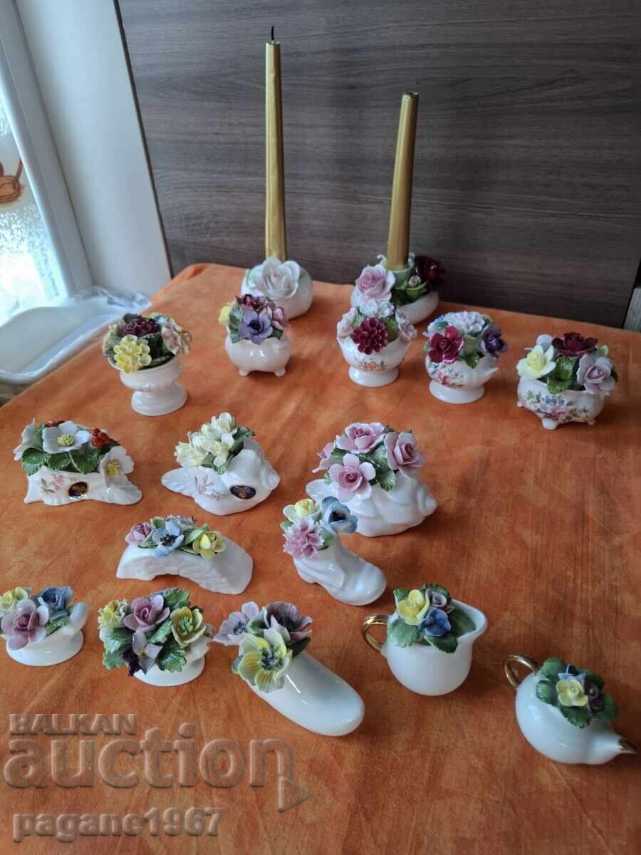 Διάφορα είδη πορσελάνινων διακοσμητικών