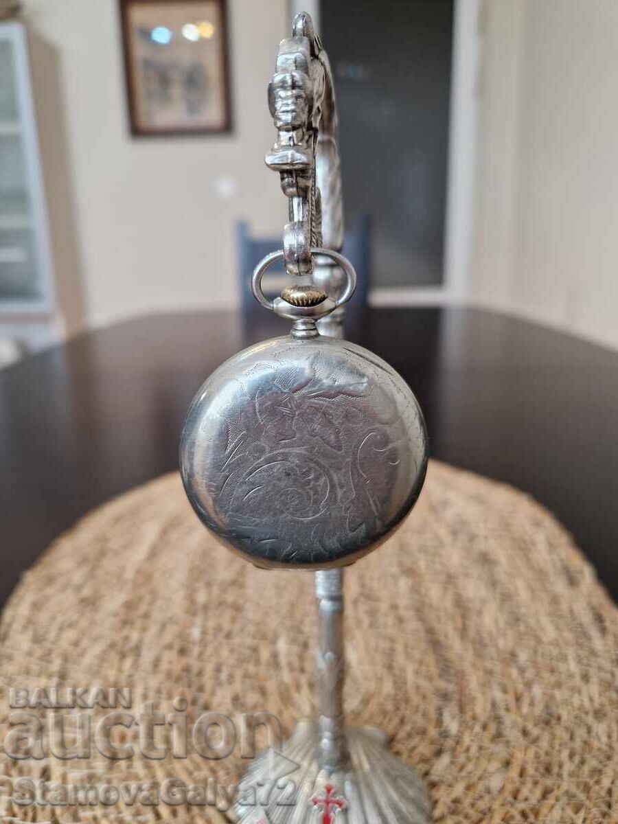 Antique Swiss 8-day pocket watch Hebdomas - 6