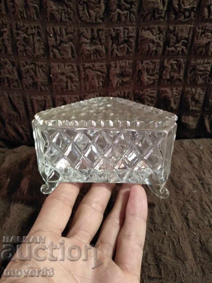 Sugar bowl/candy dish. Glass with price 3.39 BGN | € 1.73