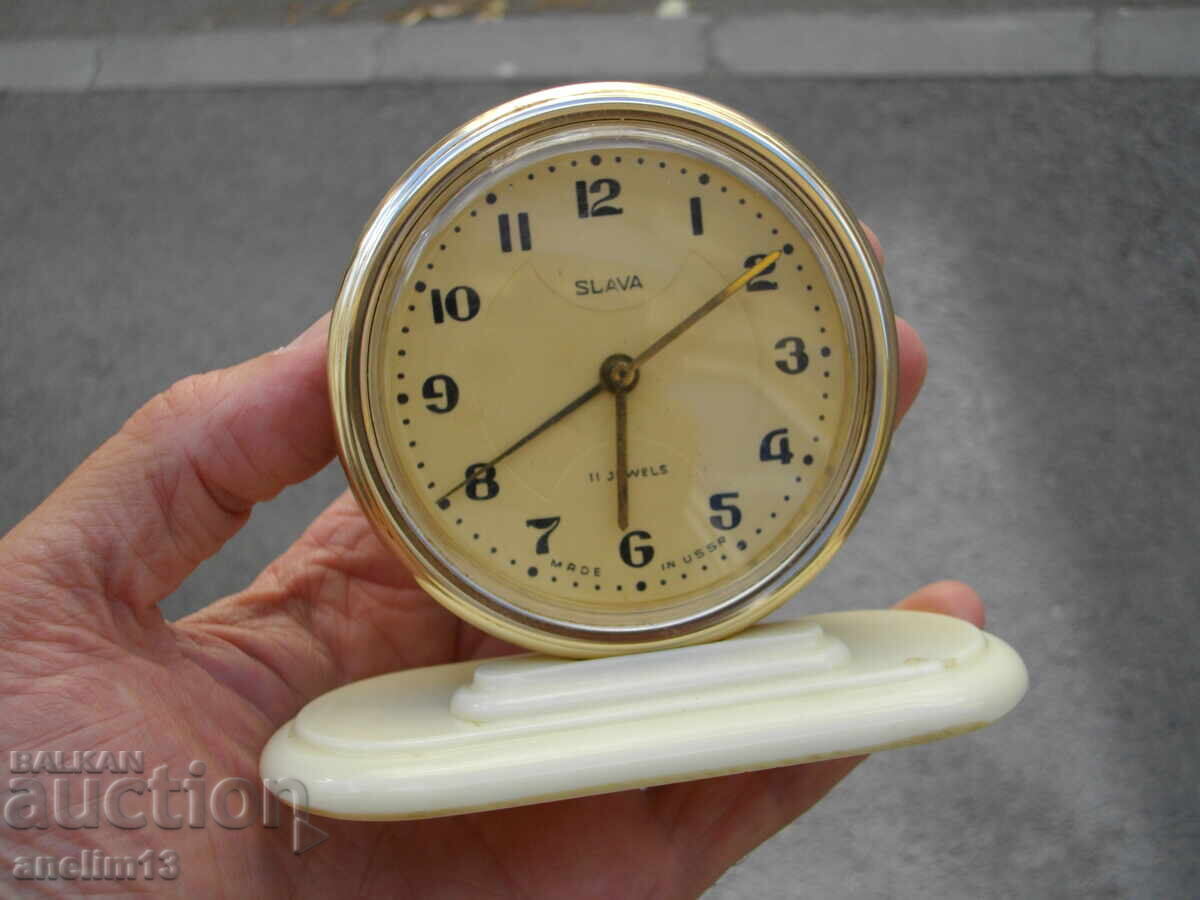 Auction SLAVA COLLECTIBLE ALARM CLOCK Auction SLAVA COLLECTIBLE ALARM CLOCK