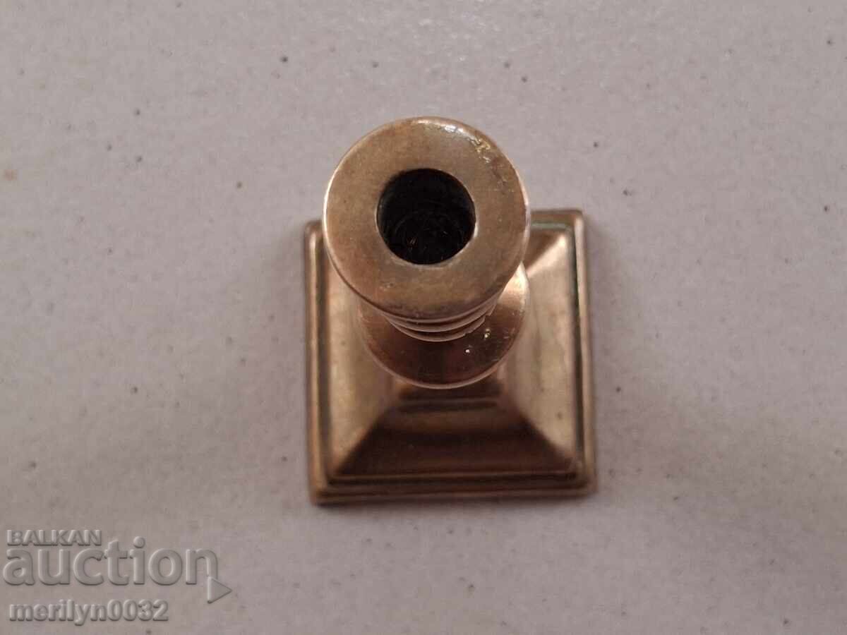 Стар бронзов свещник миньон свещ - 5