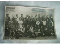 Old photo of students, teacher