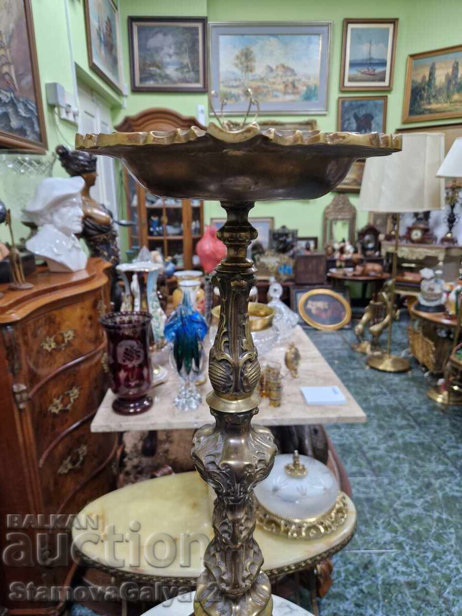 Прекрасен антикварен френски бронзов подов пепелник - 7 Прекрасен антикварен френски бронзов подов пепелник - 7