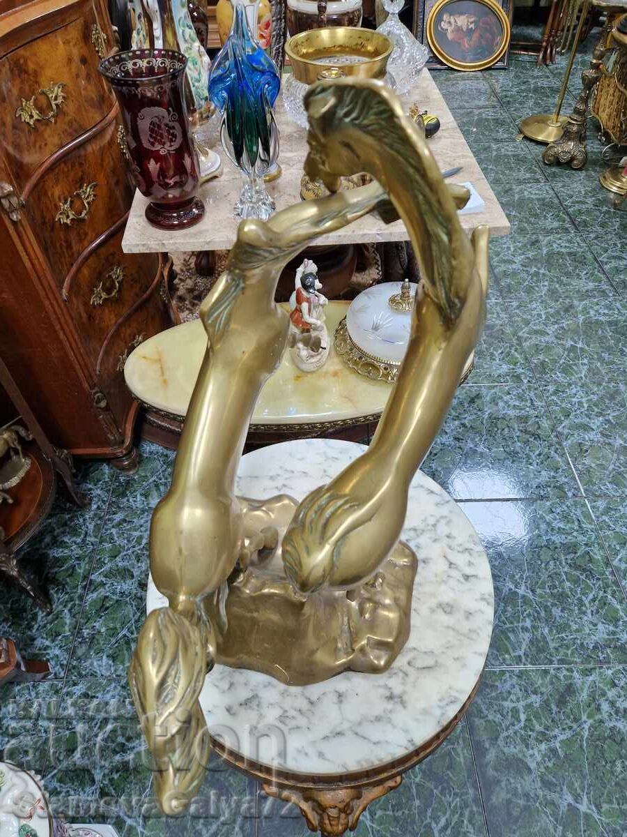 Antique English Bronze Figure Statue Composition - 6