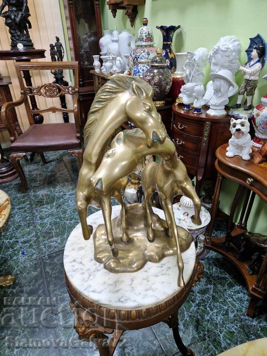 Antique English Bronze Figure Statue Composition - 7