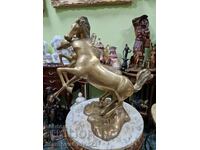 Figurină, statuetă, compoziție antică din bronz englezesc