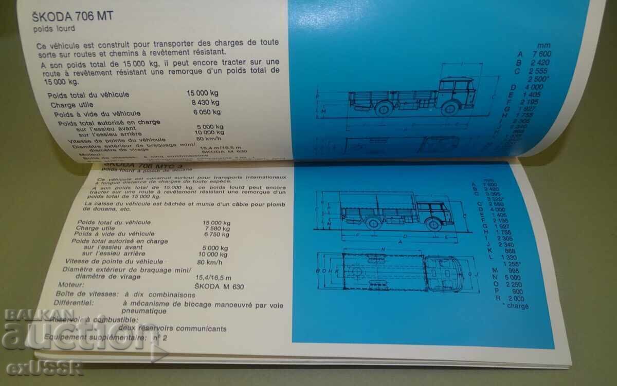 Camion SKODA 706 broșură publicitară broșură în franceză - 6