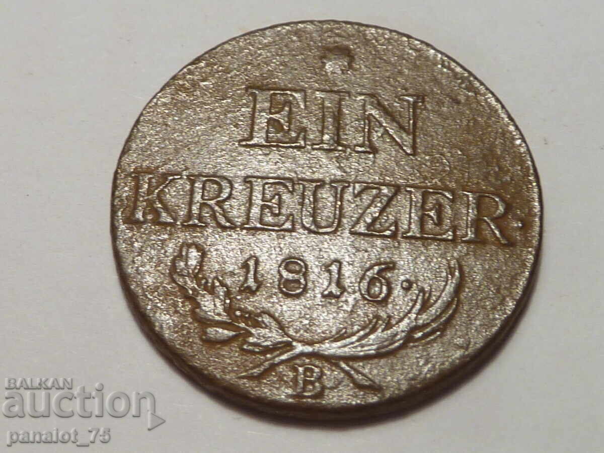 1 KREUZER AUSTRIA-UNGARIA 1816 G cu preț 5.00 BGN | € 2.56 1 KREUZER AUSTRIA-UNGARIA 1816 G cu preț 5.00 BGN | € 2.56