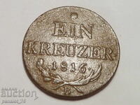 1 KREUZER AUSTRIA-UNGARIA 1816 G