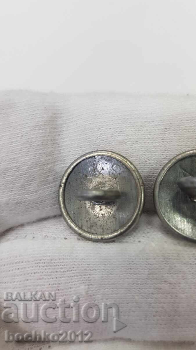 2 бр. Български царски пилотски копчета за пагони Борис III - 6