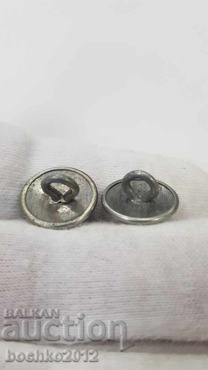 2 бр. Български царски пилотски копчета за пагони Борис III - 7