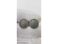 2 buc. Butoni regali de epoleți de pilot Boris al III-lea