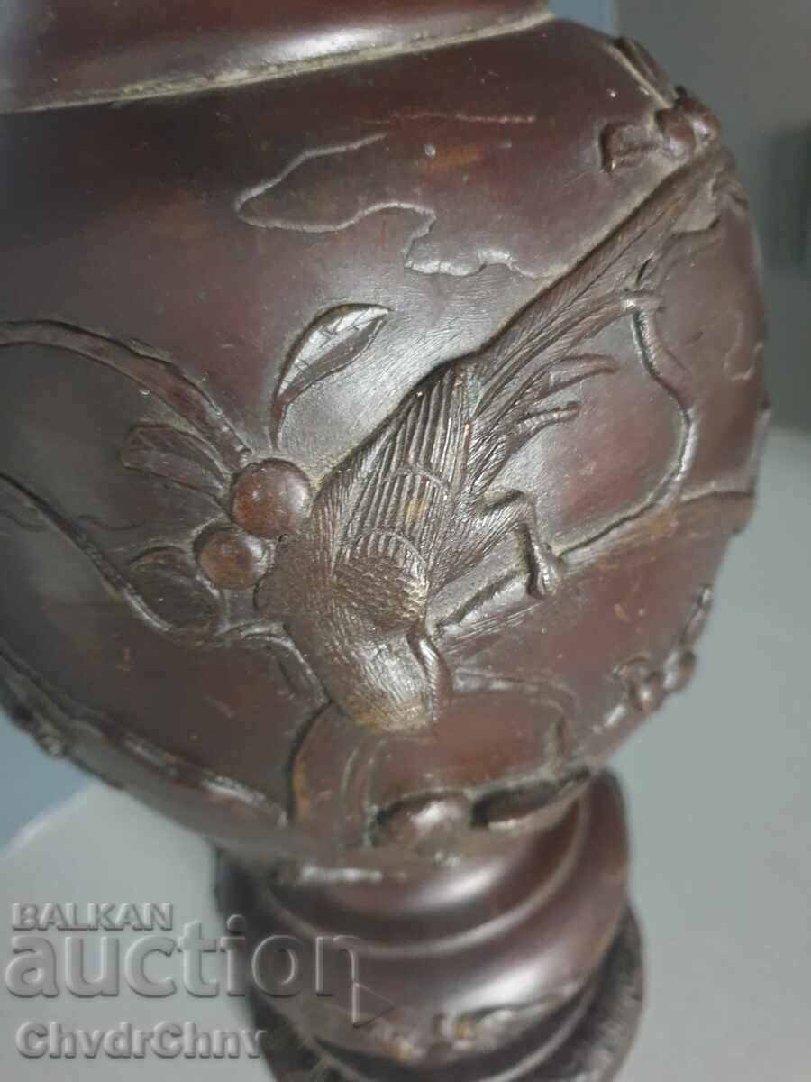 Vază bronz chinezesc vechi figurativă de 45cm-4kg / dragon - 6