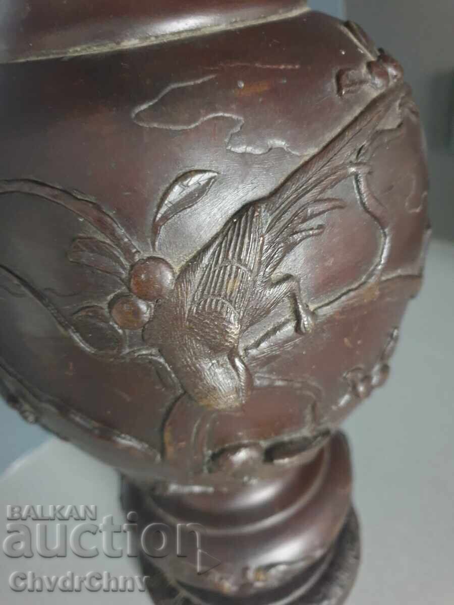 45sm-4kg figurină veche japoneză vază de bronz/dragon - 6 45sm-4kg figurină veche japoneză vază de bronz/dragon - 6