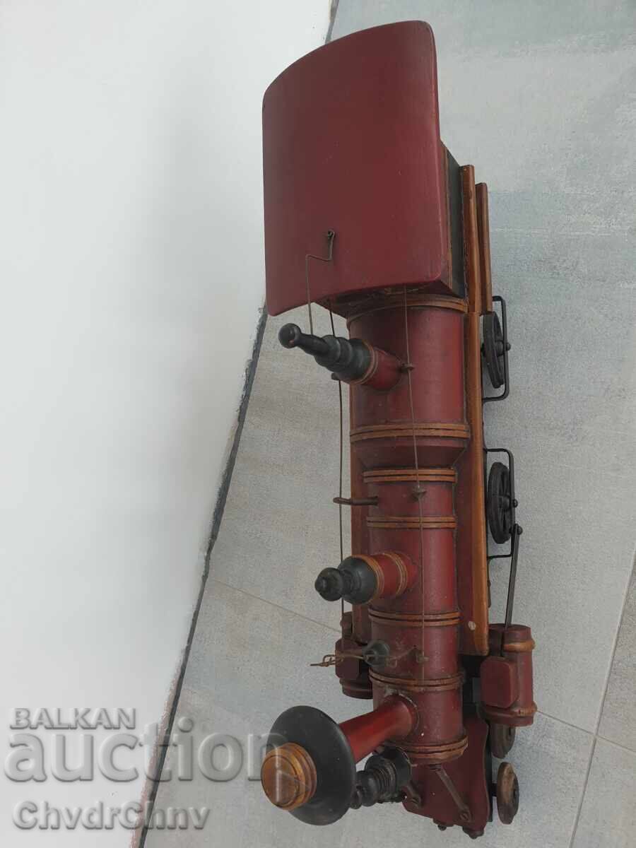 Large old wooden toy/locomotive-train - 7