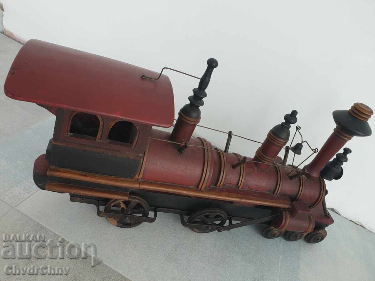 Large old wooden toy/locomotive-train