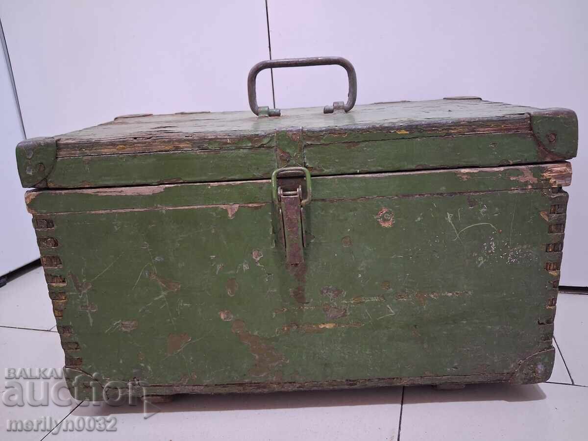 Wooden Army Pistol Case WW2 Chest, Box