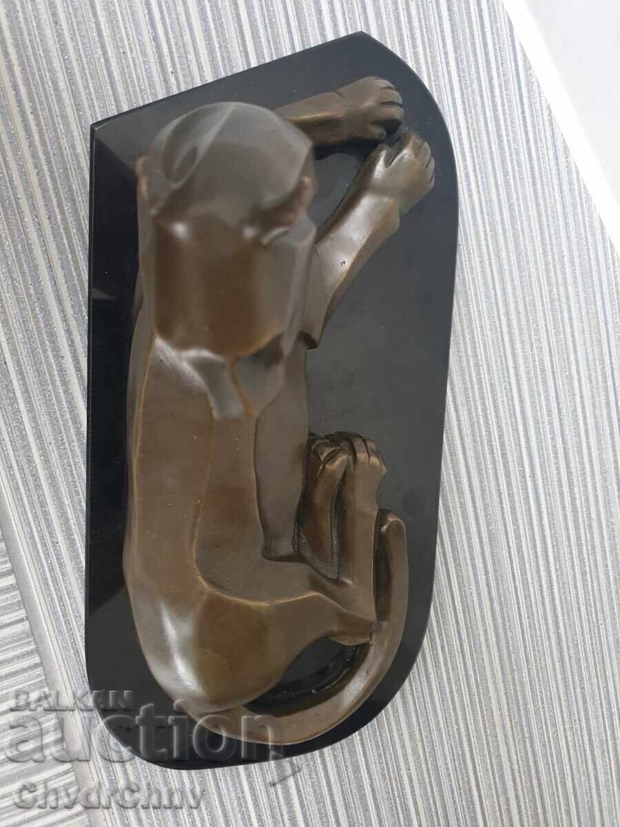 Licitație Statuetă Milo 30cm-5kg/sculptură bronz leu/figură