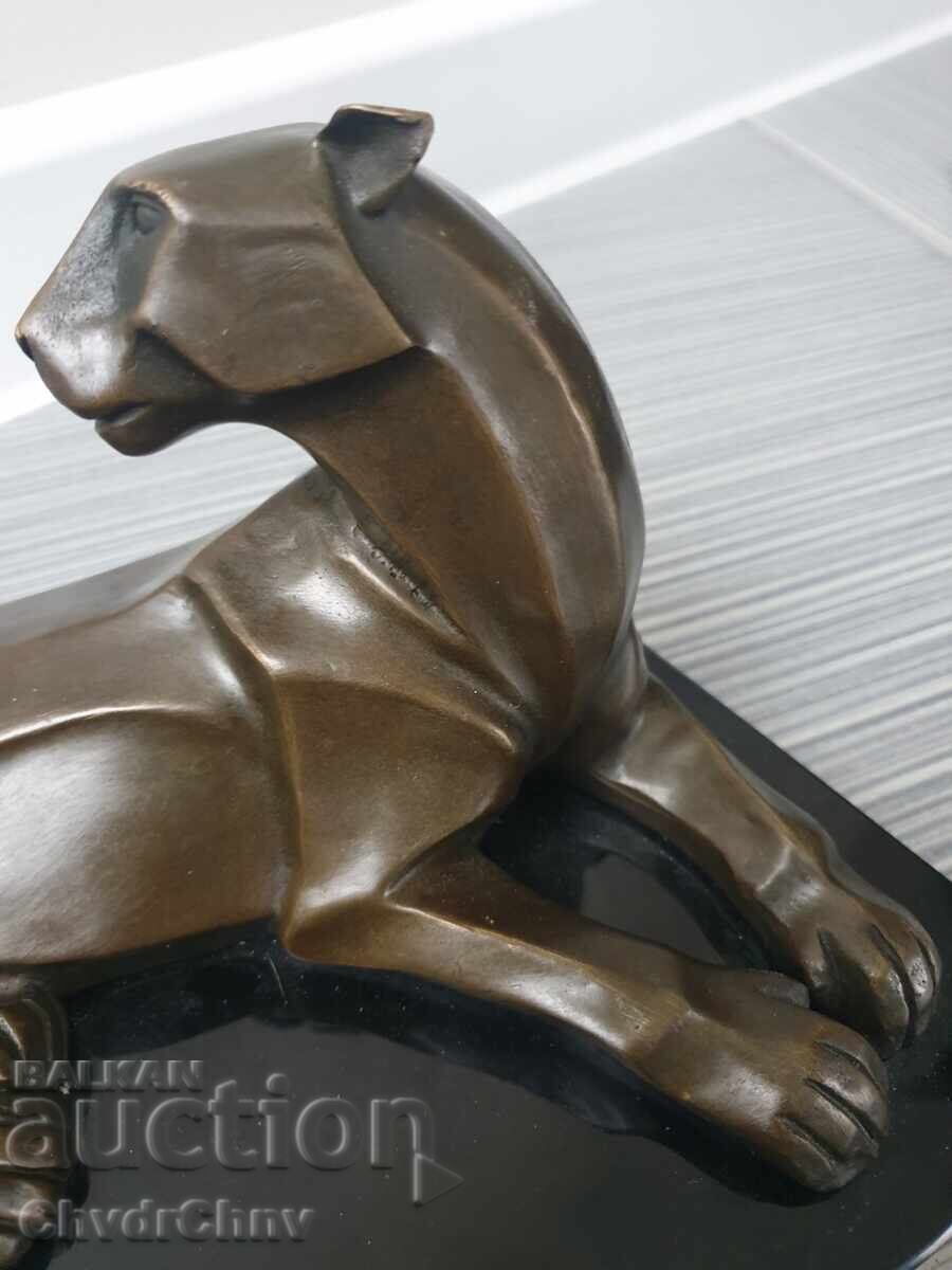 Livrarea Statuetă Milo 30cm-5kg/sculptură bronz leu/figură