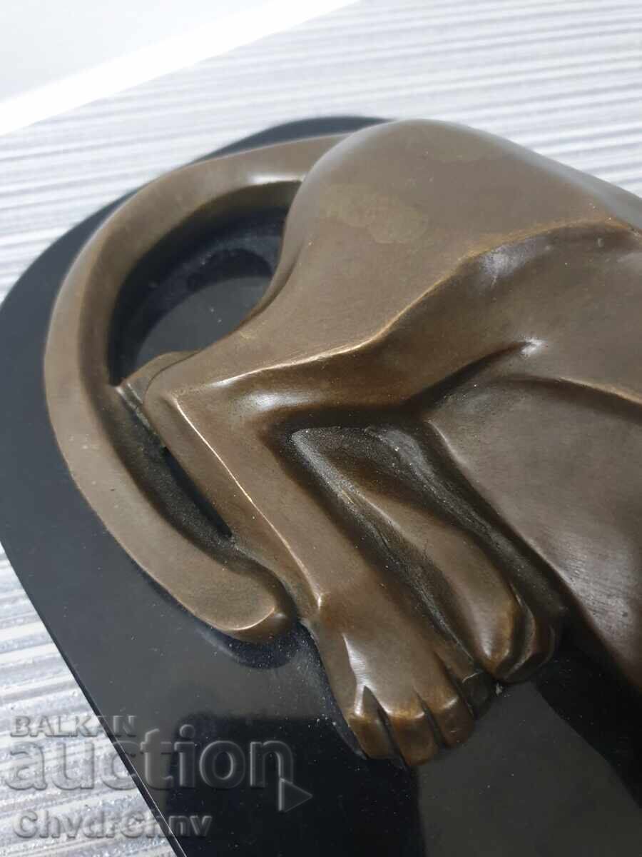 Statuetă Milo 30cm-5kg/sculptură bronz leu/figură - 6