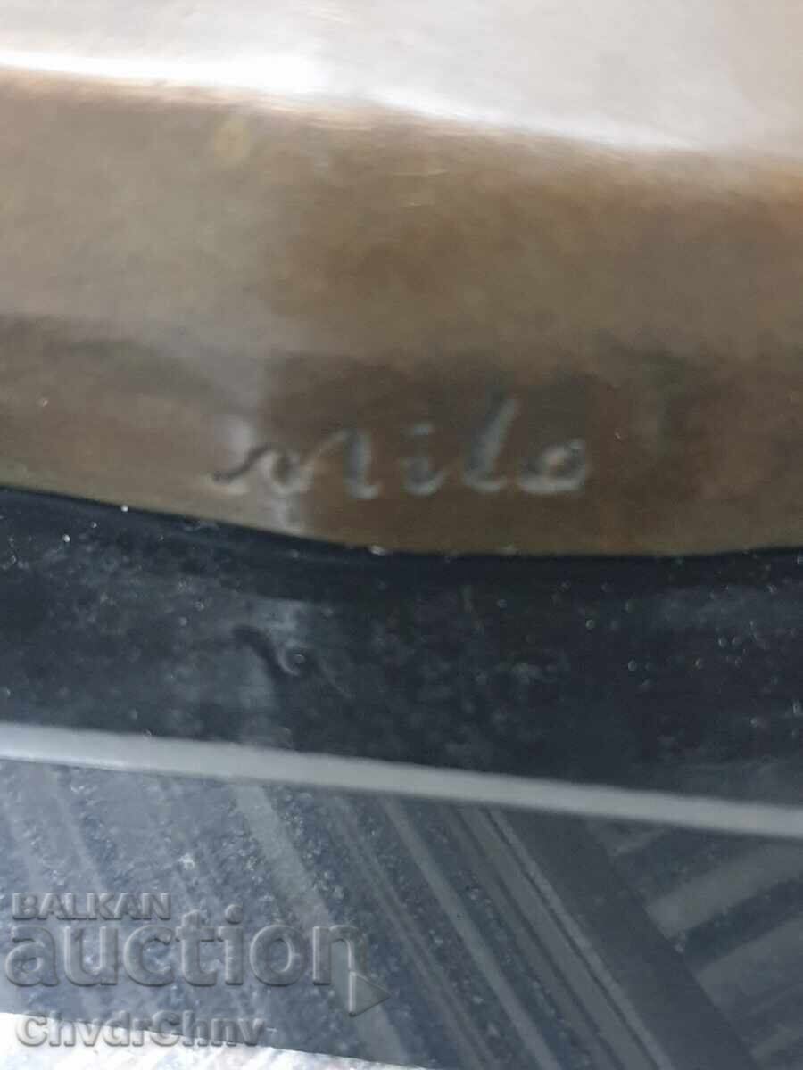 Statuetă Milo 30cm-5kg/sculptură bronz leu/figură - 7