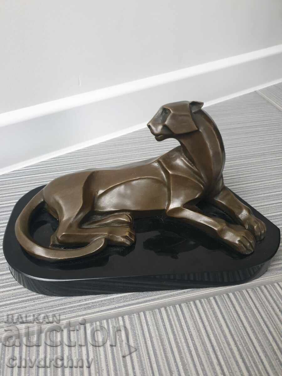 Statuetă Milo 30cm-5kg/sculptură bronz leu/figură
